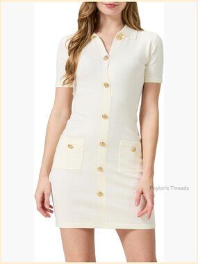 Short Sleeve Mini Sweater Dresses for Women Fitted Work Summer Dress Business